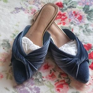 Loft Velvet Twist Mule Flats Missy